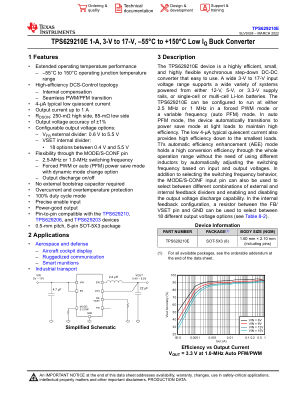 TPS629210E datasheet cover page