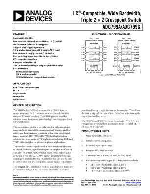 ADG799A 数据手册首页