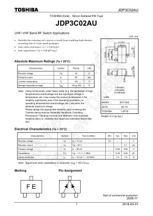 JDP3C02AU 数据手册首页