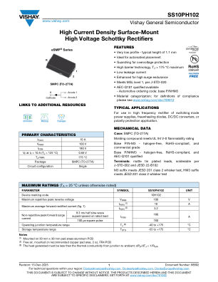 SS10PH102 数据手册首页