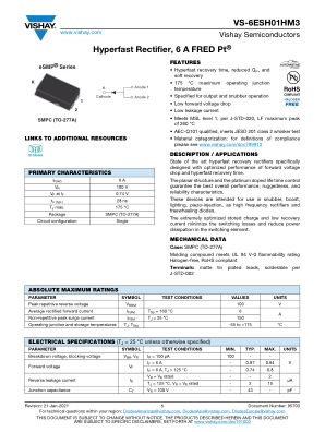 VS-6ESH01HM3 datasheet cover page