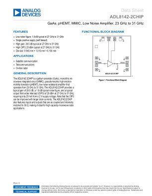 ADL8142-2CHIP datasheet cover page