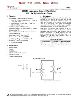 LM36011 datasheet cover page