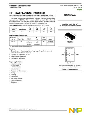 MRF24300N datasheet cover page