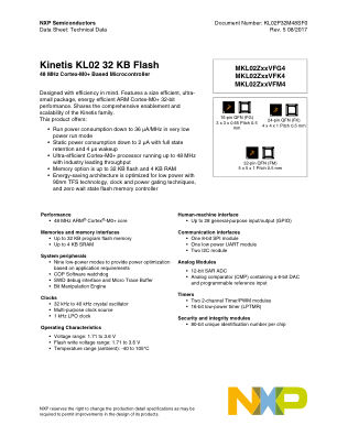 KL02P32M48SF0 数据手册首页