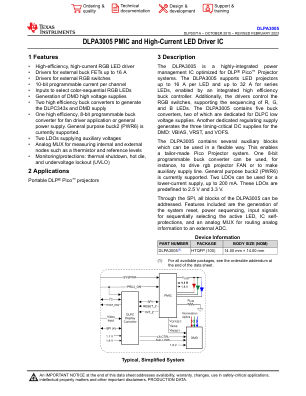 DLPA3005 datasheet cover page