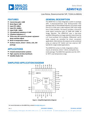 ADMV7415 datasheet cover page