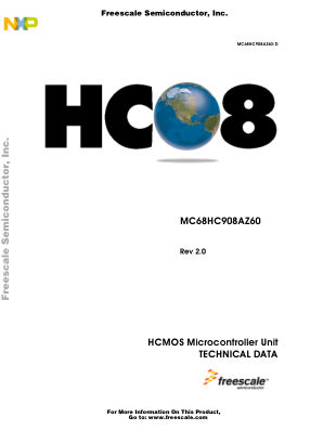 MC68HC908AZ60 datasheet cover page