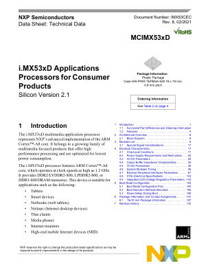 IMX53CEC 数据手册首页