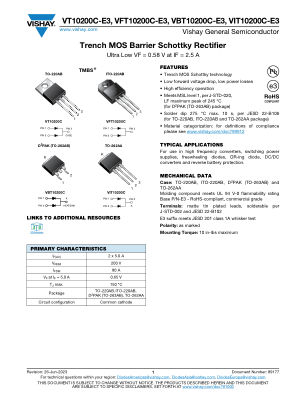 VT10200C datasheet cover page