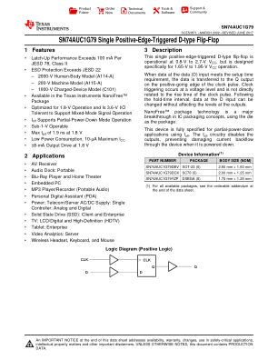 SN74AUC1G79 datasheet cover page