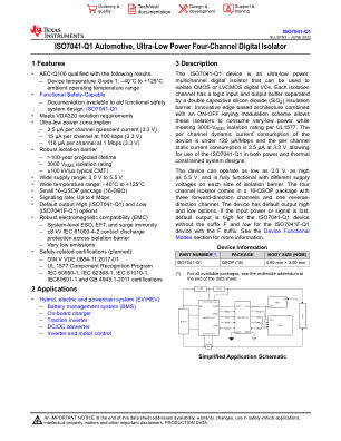 ISO7041-Q1 数据手册首页