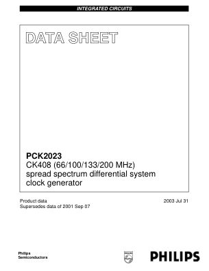 PCK2023 datasheet cover page