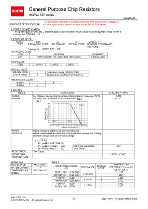 MCR03EZPJ000 数据手册首页