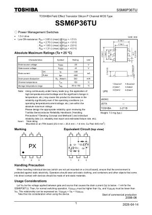 SSM6P36TU 数据手册首页