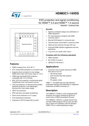 HDMI2C1-14HDS 数据手册首页