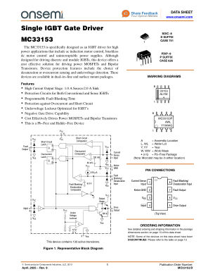 MC33153 数据手册首页