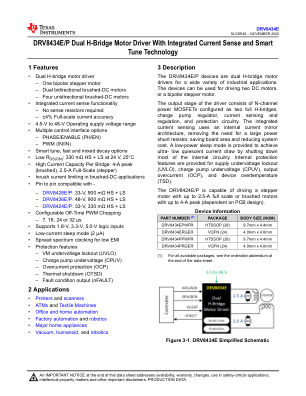 DRV8434E datasheet cover page