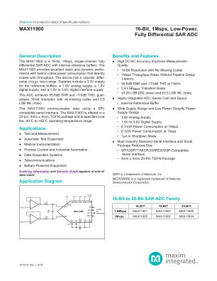MAX11900 datasheet cover page