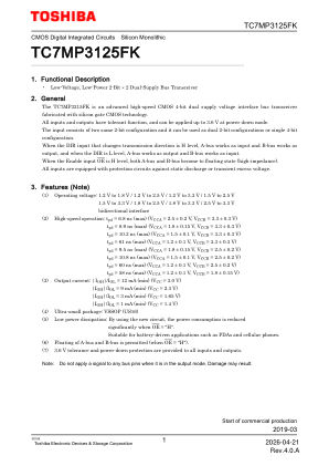TC7MP3125FK datasheet cover page