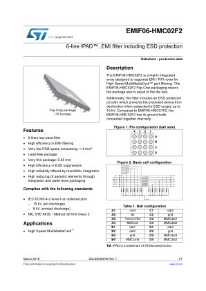 EMIF06-HMC02F2 数据手册首页