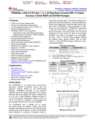 TPS628304 datasheet cover page