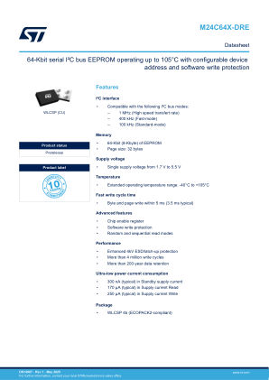 M24C64X-DRE datasheet cover page