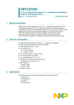 CBTL01023 datasheet cover page