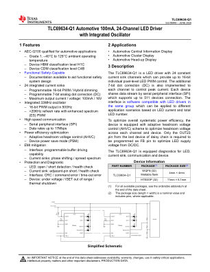 TLC69634-Q1 datasheet cover page