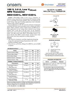 NSS1C201L 数据手册首页