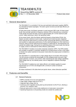 TEA18361LT datasheet cover page