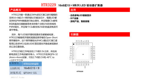 HTR3229 数据手册首页