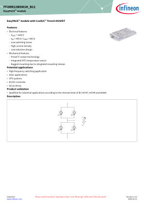 FF2MR12W3M1H-B11 datasheet cover page