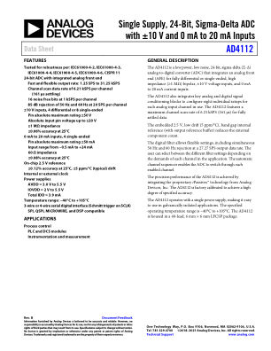AD4112 数据手册首页