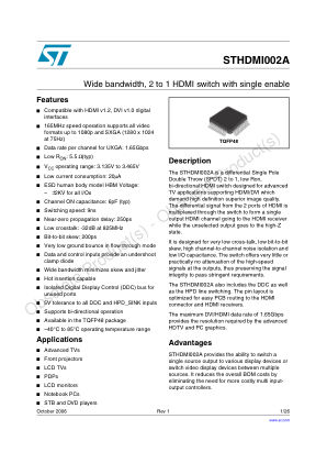 STHDMI002A datasheet cover page