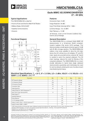 HMC6789B datasheet cover page