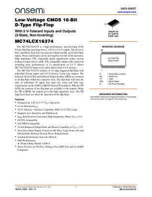 MC74LCX16374 datasheet cover page