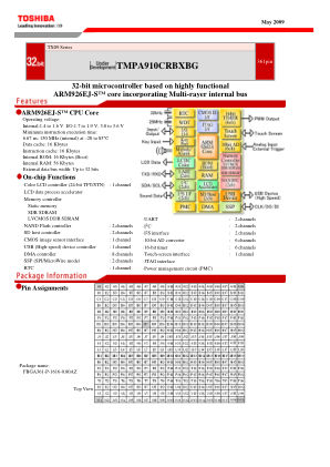 TMPA910CRBXBG 数据手册首页