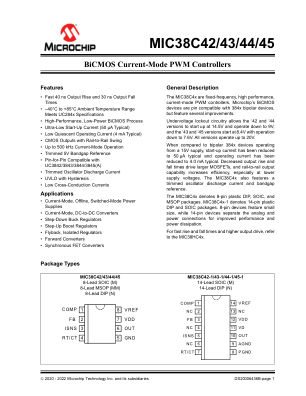 MIC38C43YM-TR datasheet cover page