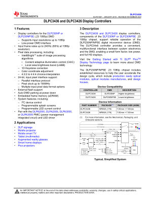 DLPC3436 datasheet cover page