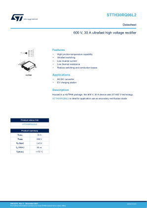 STTH30RQ06L2 datasheet cover page