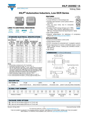 IHLP-2020BZ-1A 数据手册首页