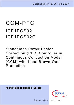 ICE1PCS02 datasheet cover page