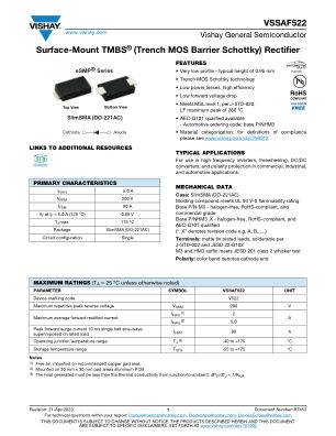 VSSAF522 datasheet cover page