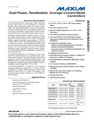 MAX5038-MAX5041 datasheet cover page