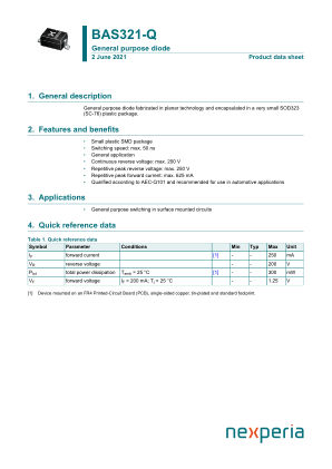 BAS321-QX datasheet cover page