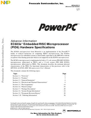 MPE603EEC 数据手册首页