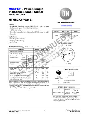 NTNS2K1P021Z 数据手册首页