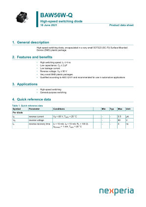 BAW56W-QX datasheet cover page