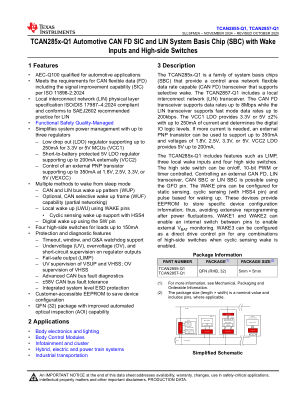 TCAN2857-Q1 datasheet cover page